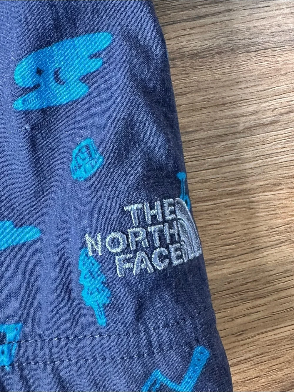 North Face Class V Belted Shorts Men Medium Blue Camping Hike Cargo Flashdry NWT